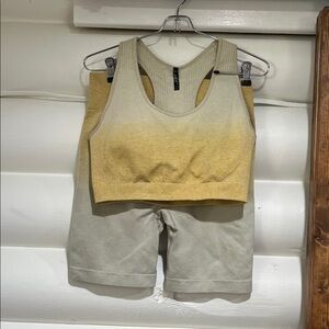 Beige and Yellow Ombre Outfit